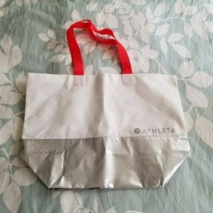 Athleta Silver Bottom Shopping Tote NWOT